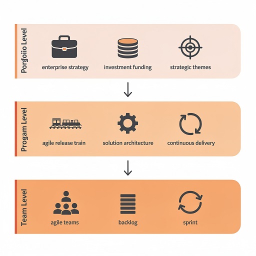flux 2 max 20251222 a flat minimal educati 1 SAFe Big Picture Decoded: Layers, Levels & How to Navigate It