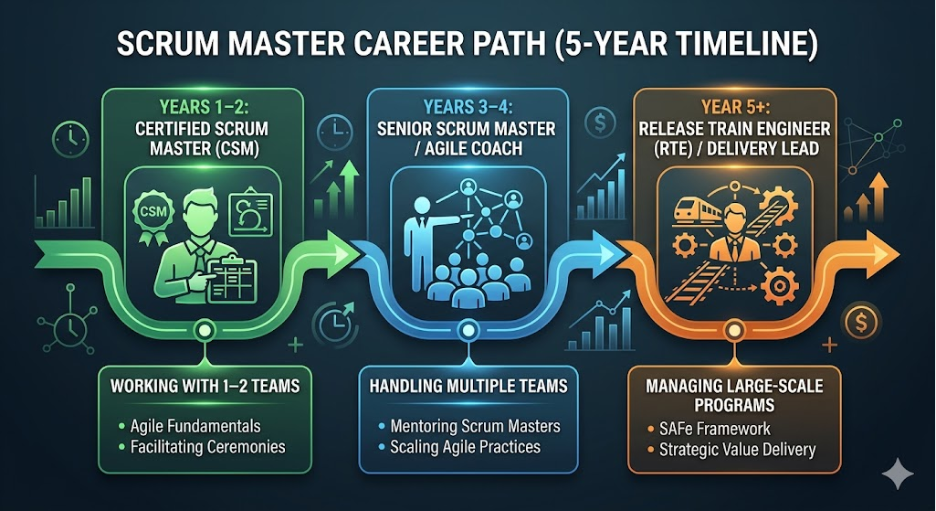 Scrum Master vs Project Manager Salary (2026): Roles, Pay, and Career Comparison 1 image 10 Scrum Master vs Project Manager Salary (2026): Roles, Pay, and Career Comparison